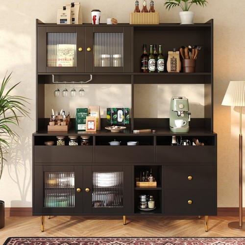 Black storage cabinet - black, w/
