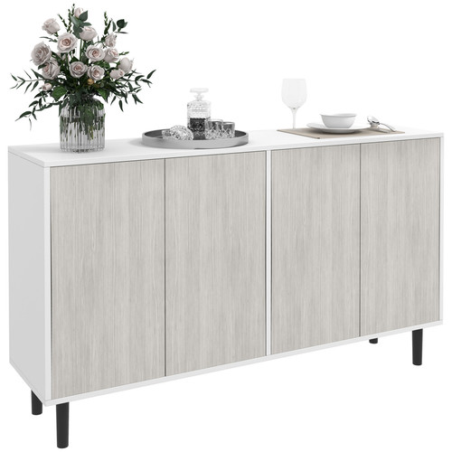 Homcom white sideboard - white, storage