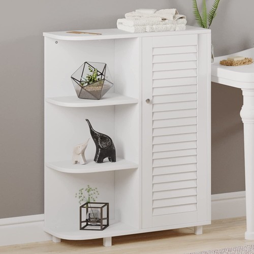 White wooden curved - white,