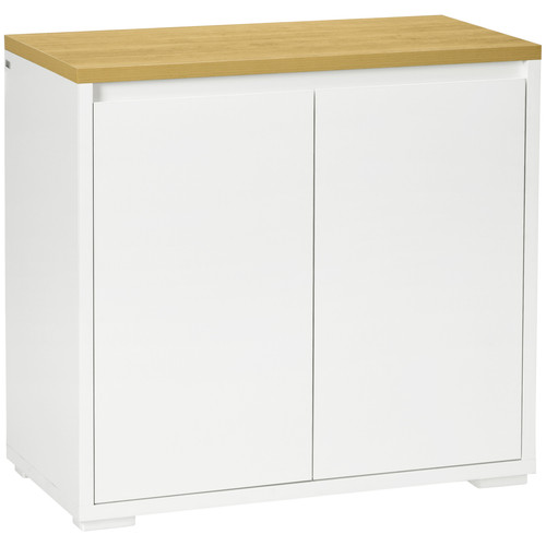 Homcom white sideboard cabinet - white,